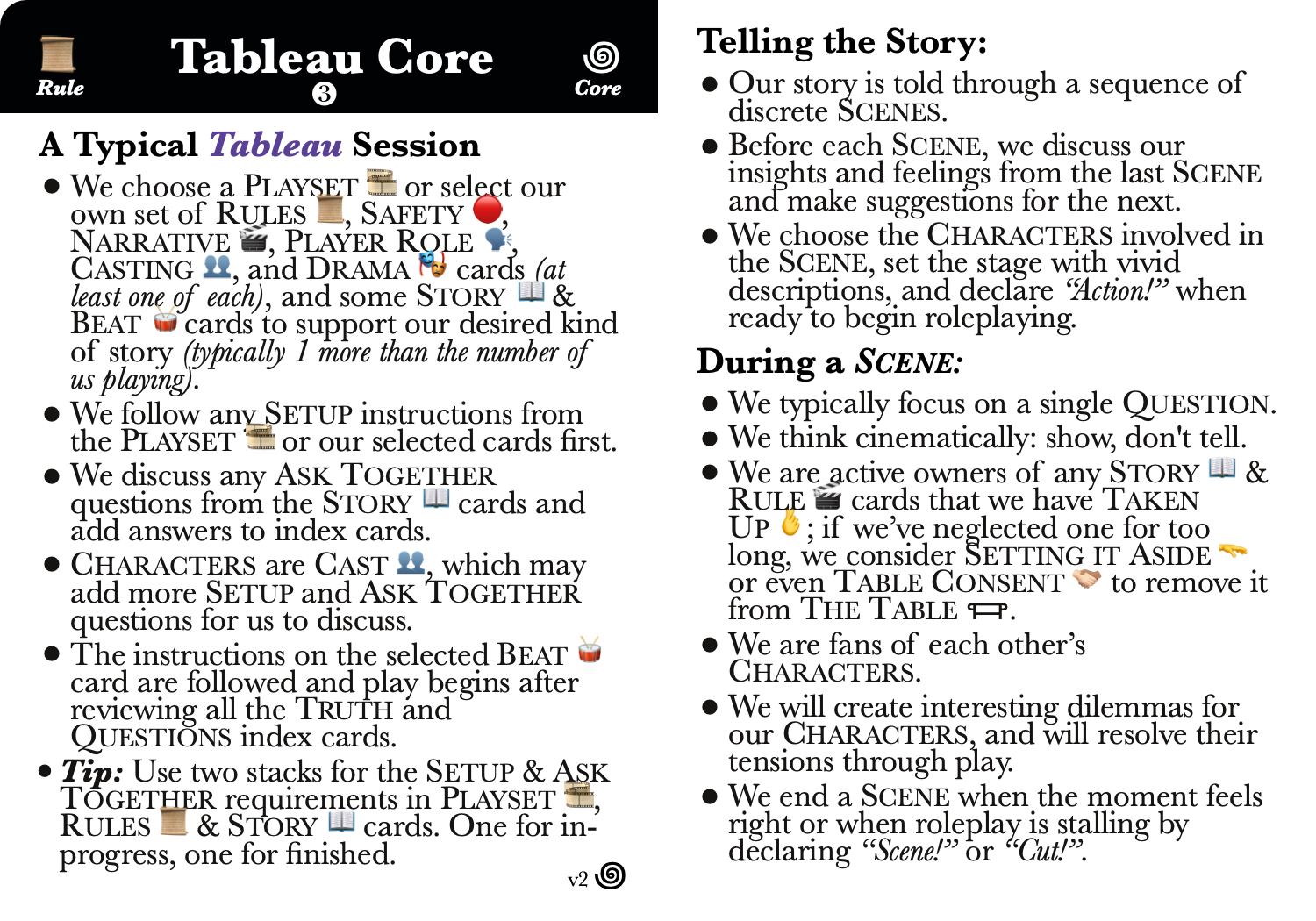 Rule Card: Tableau Core ꩜ 3