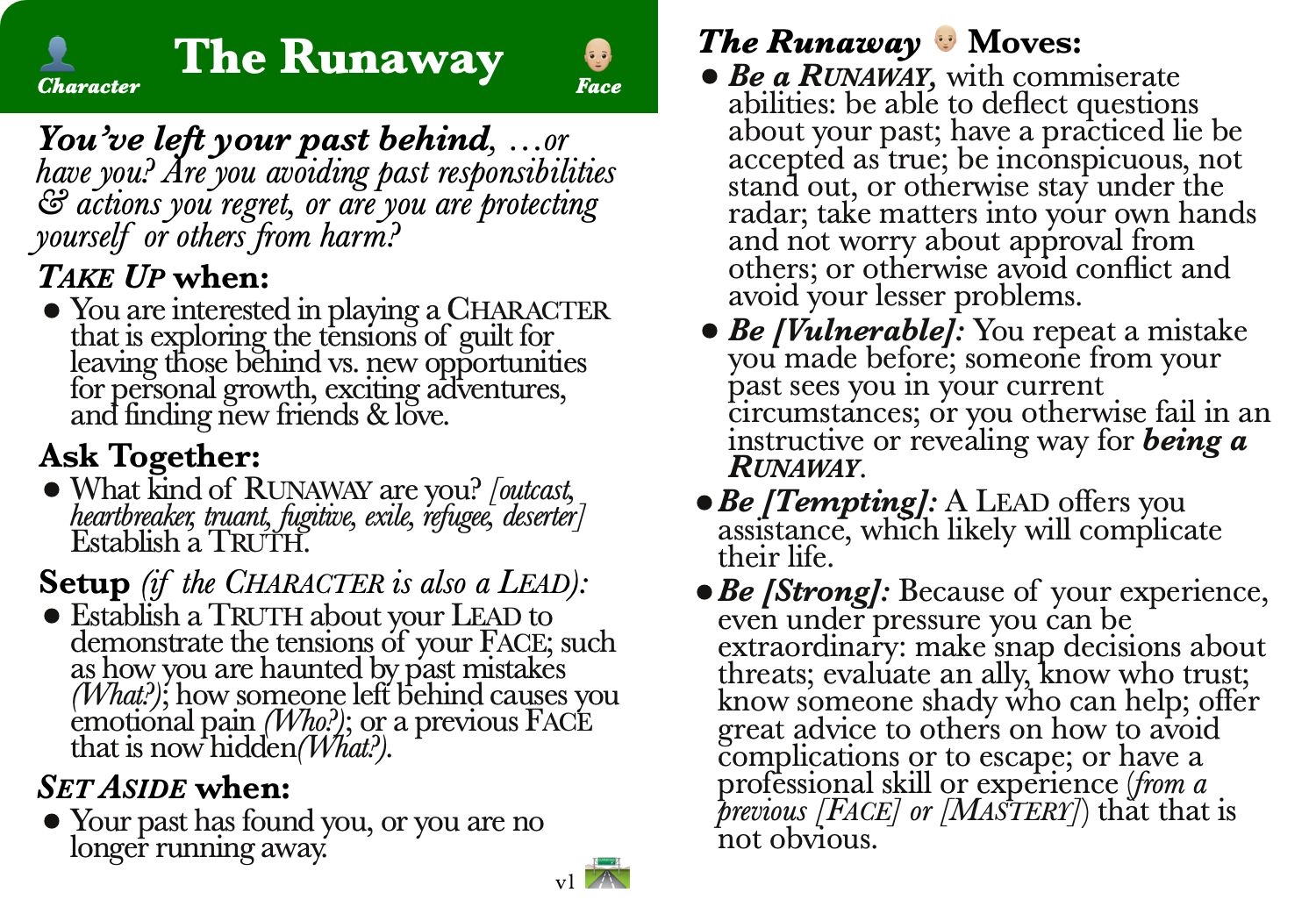 Character Face 🧑🏼‍🦲: The Runaway (from the Twilight Road 🛣 Playset)