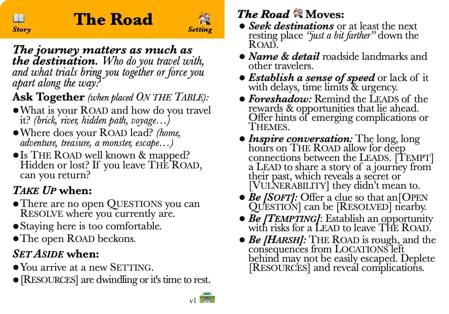 Story Setting 🏘️ Card: The Road (from Twilight Road 🛣 Playset)